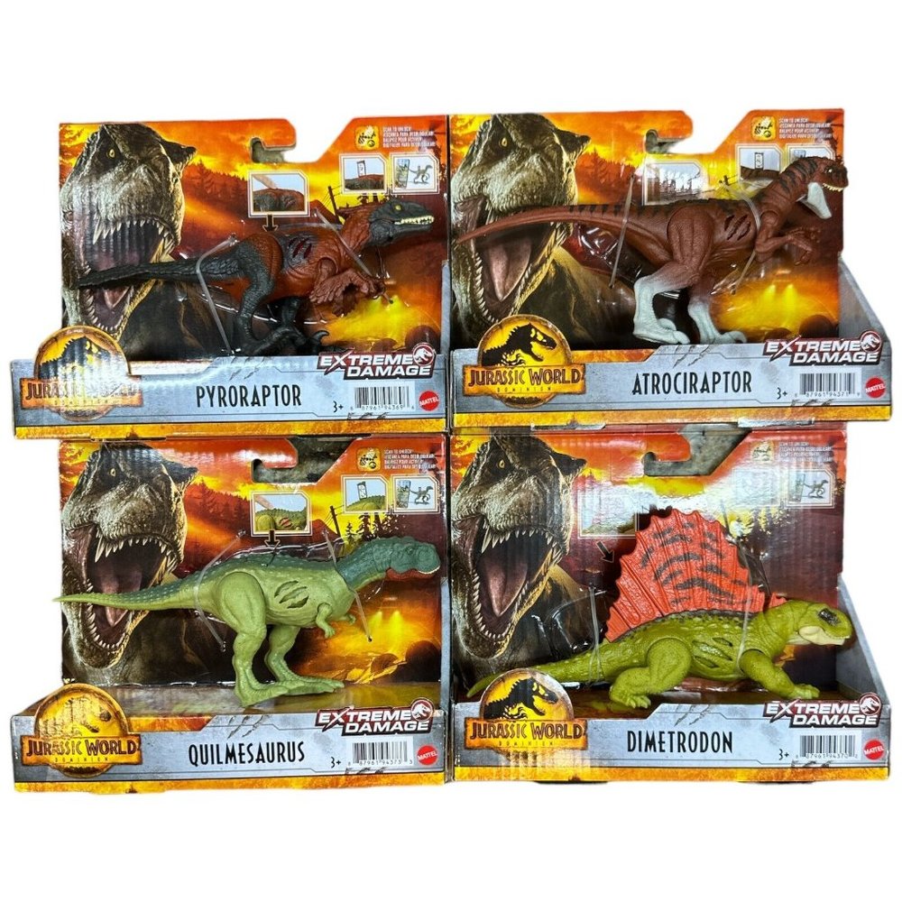 2022 Jurassic World Dominion Extreme Damage, Lot Of 4, Brand New In Packaging.